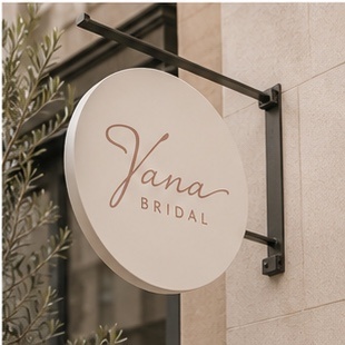 Vana Bridal exterior boutique sign